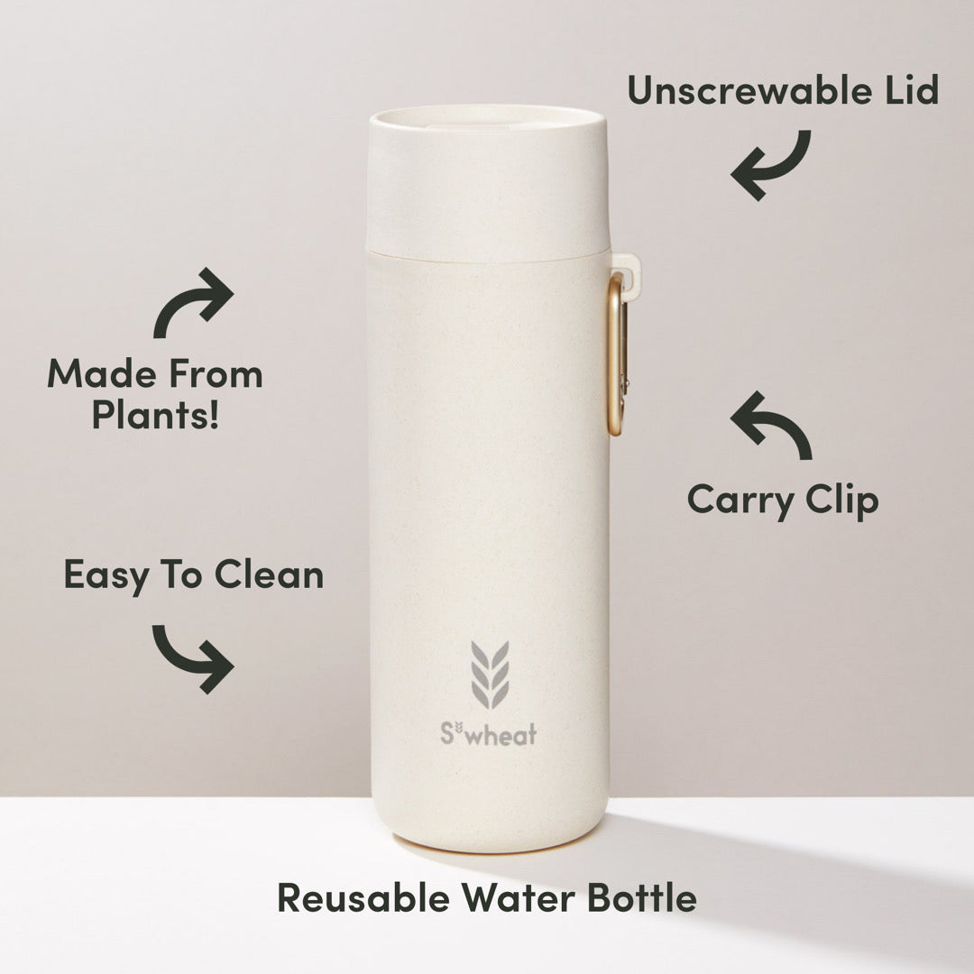 eco friendly water bottle plant based bottle S'wheat bottle sports bottle drinks bottle made from plants easy to clean bottle carry drinks bottle