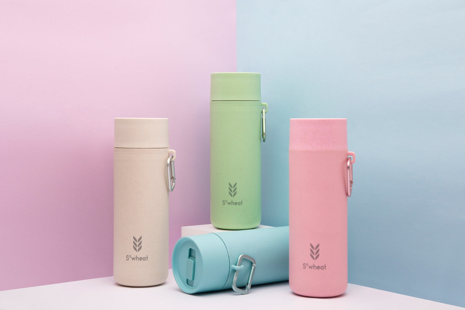 Plant based plastic water bottles swheat bamboo bottle