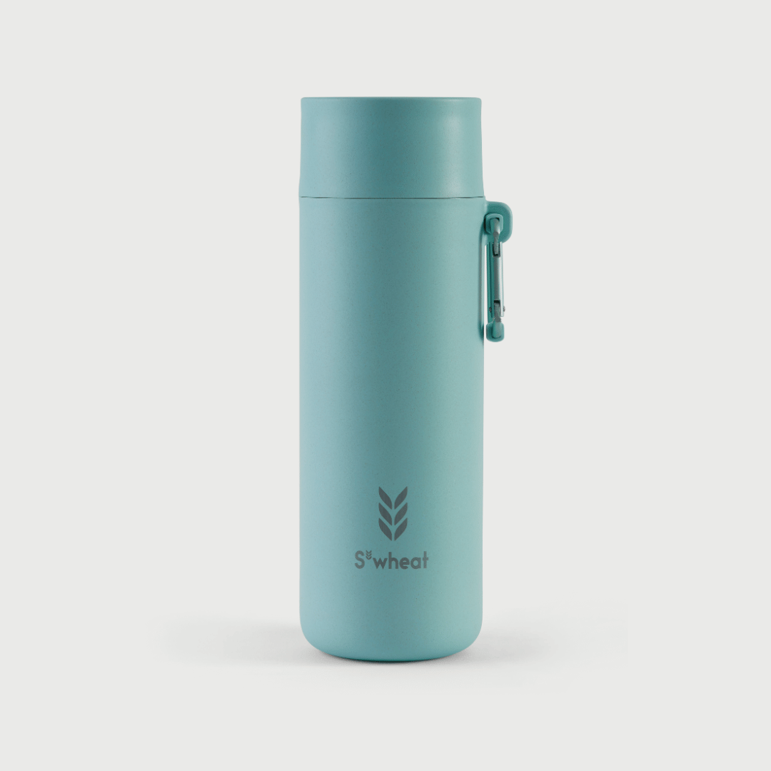 Reusable water bottle in blue colour by S'wheat bottle